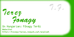 terez fonagy business card